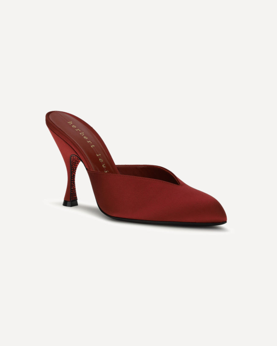 Red Slip-on Mules 6
