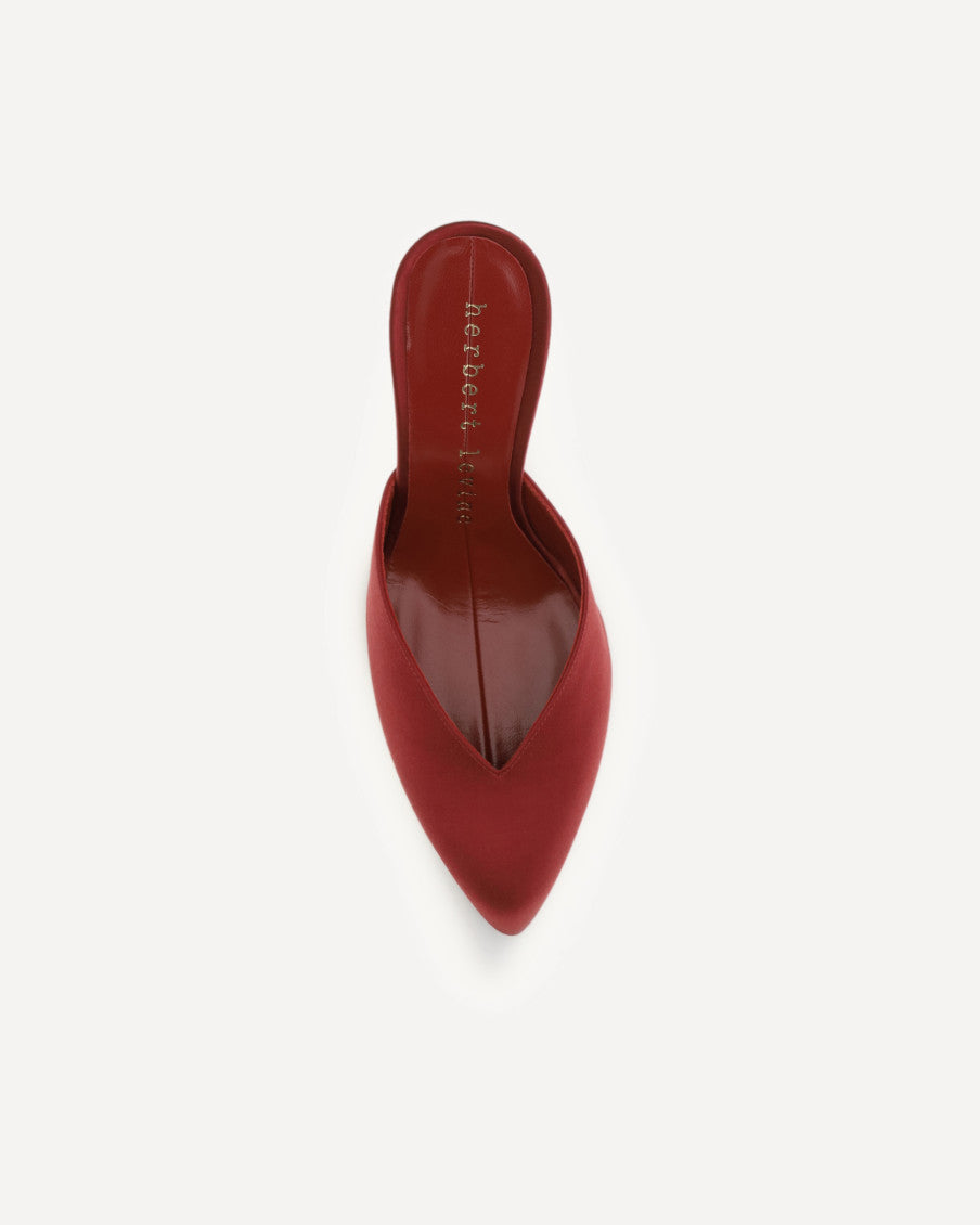 Red Slip-on Mules 8