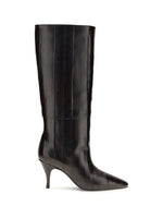 Black Tall Leather Boots 1