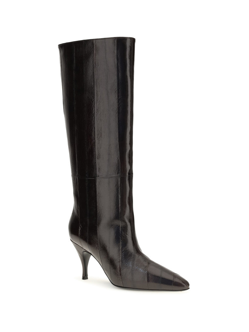 Black Tall Leather Boots 2