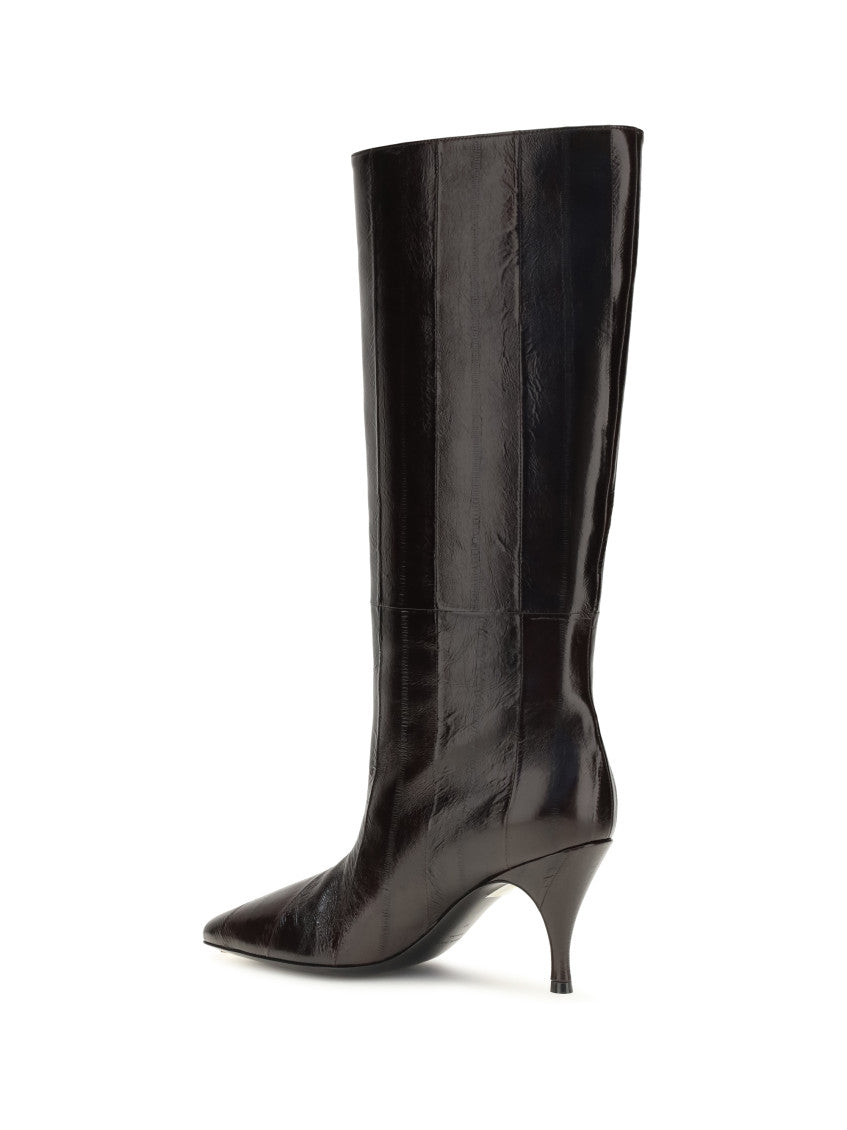Black Tall Leather Boots 3