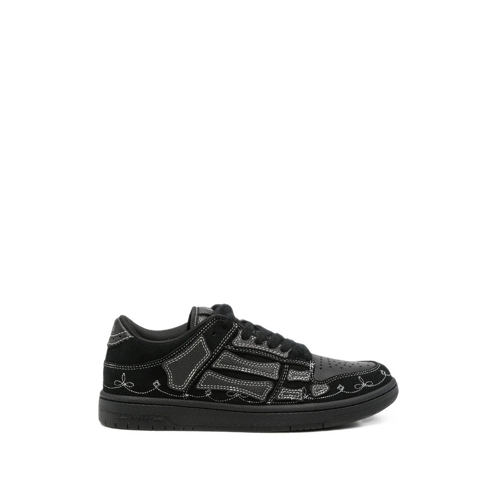 Black Embroidered Skel Top Sneakers 1