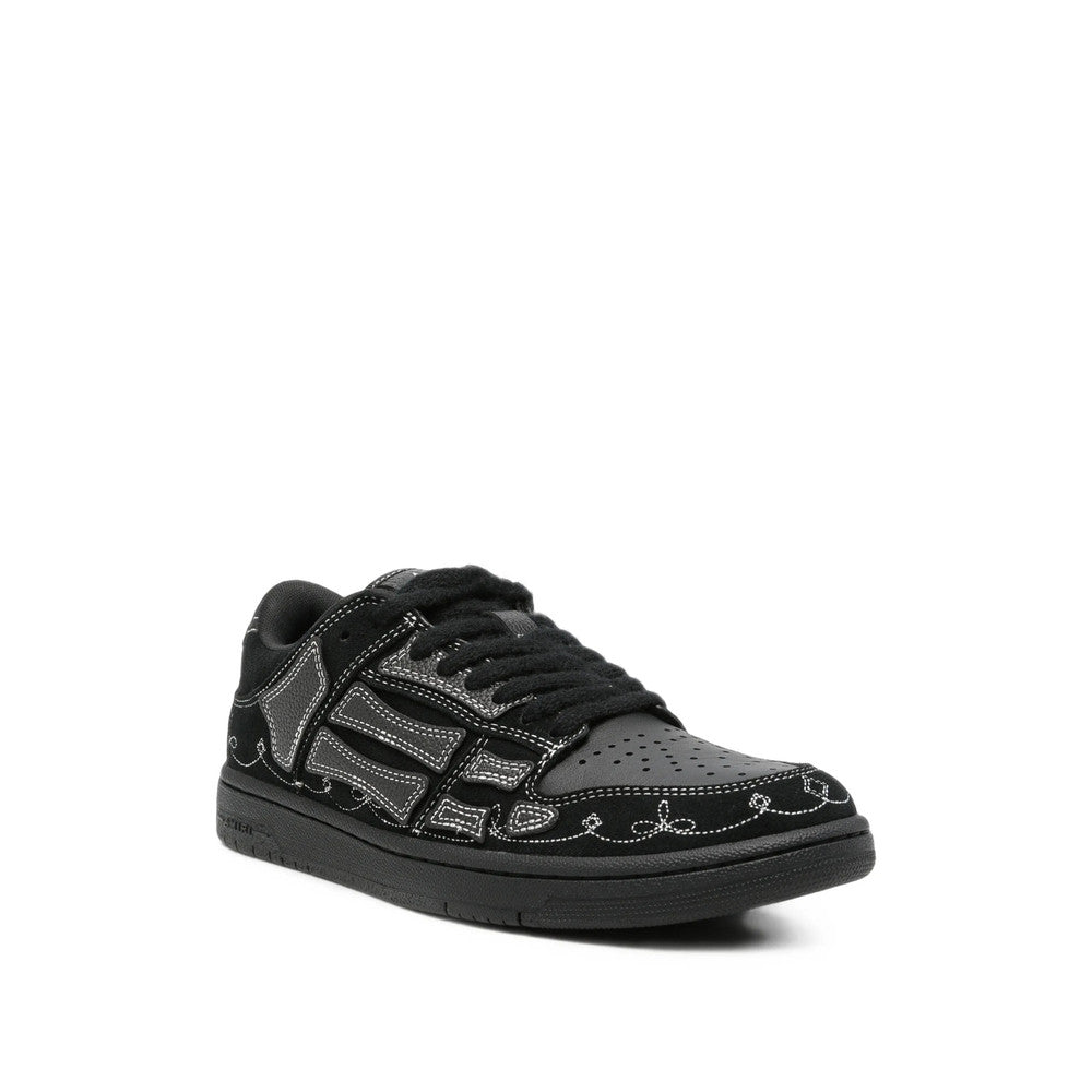 Black Embroidered Skel Top Sneakers 2