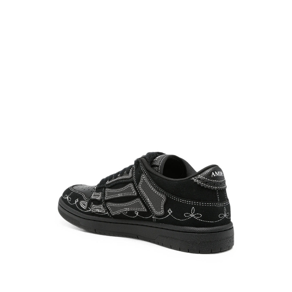 Black Embroidered Skel Top Sneakers 4
