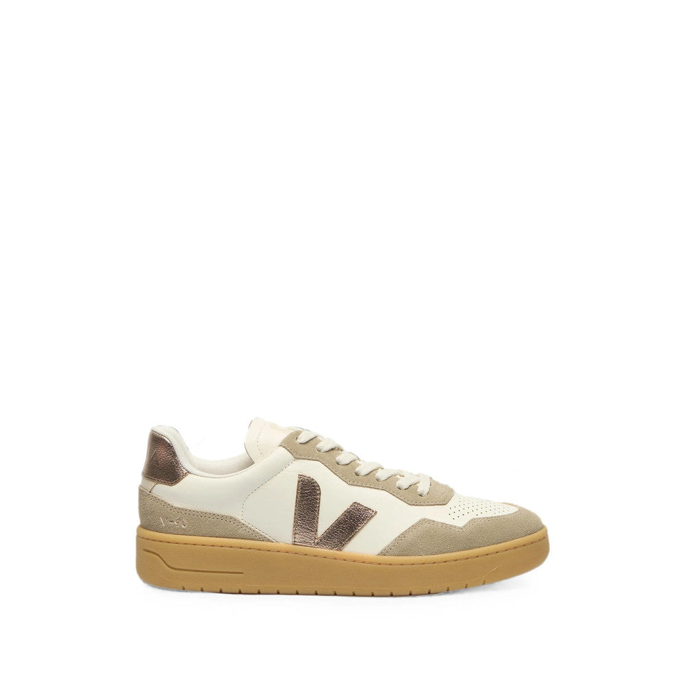 Beige Color Block Sneakers 1
