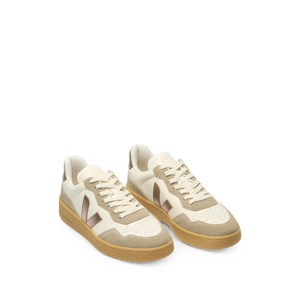 Beige Color Block Sneakers 2