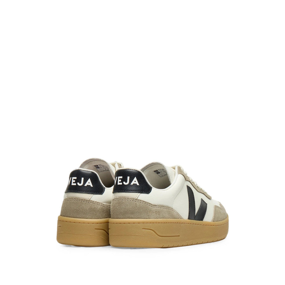 White Perforated V-90 Sneakers 3