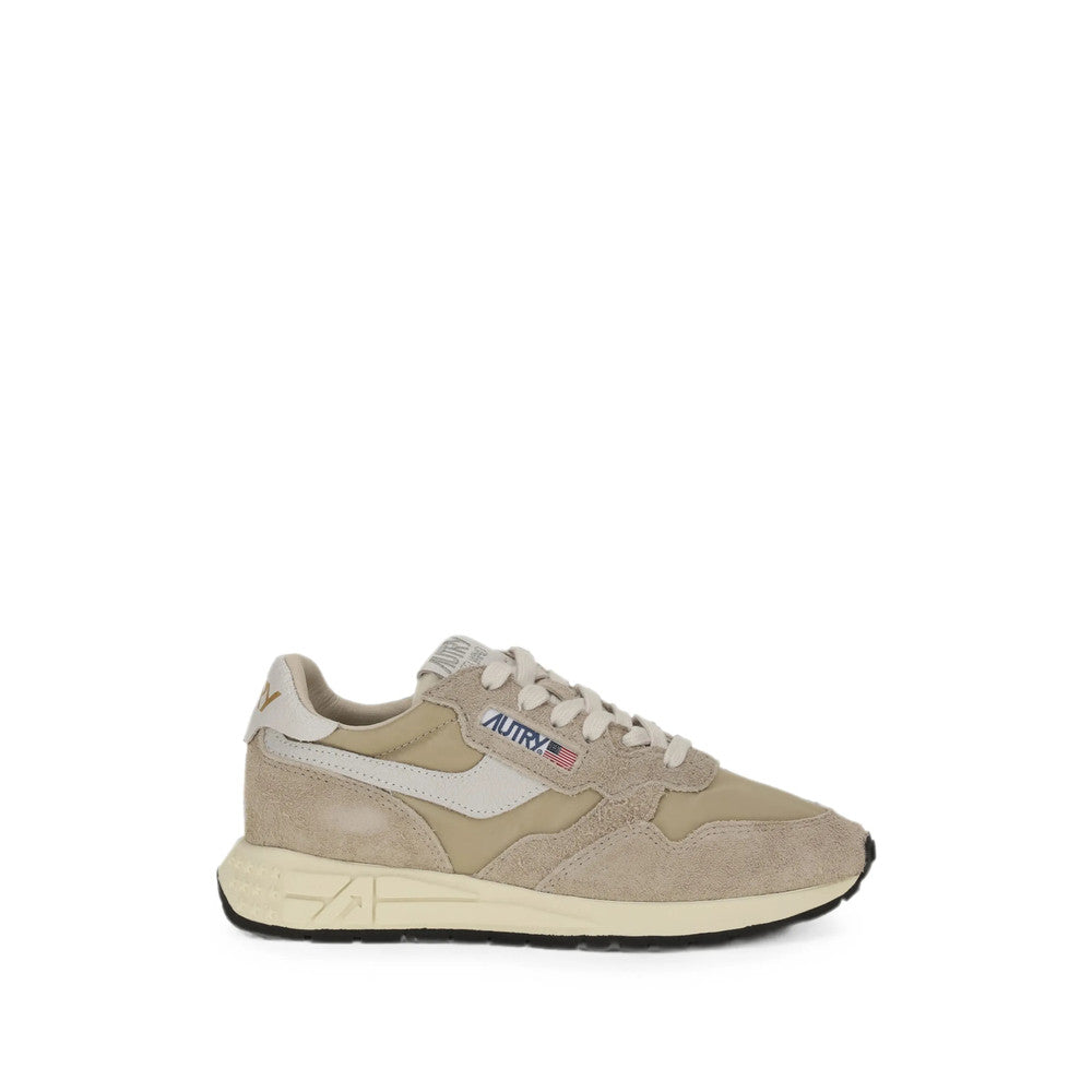 Beige Color Block Panelled Sneakers 1