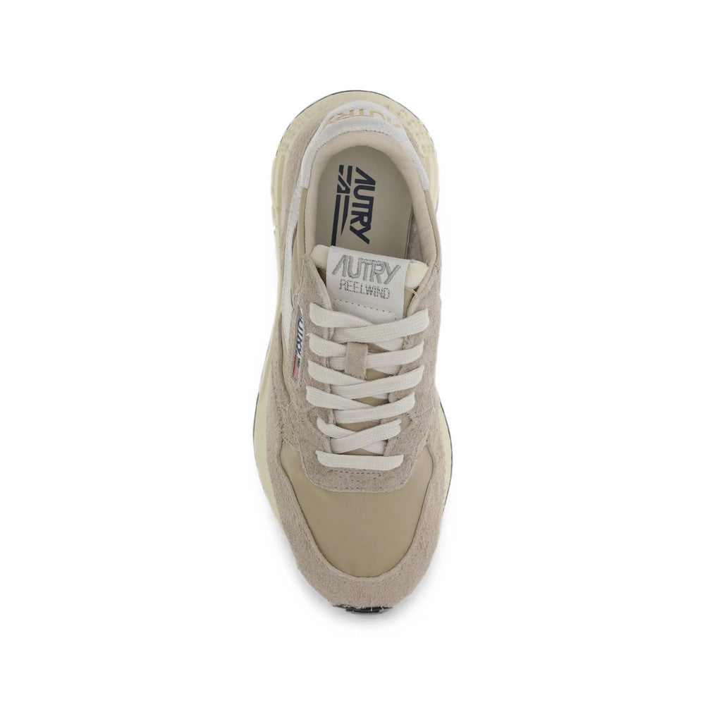 Beige Color Block Panelled Sneakers 4