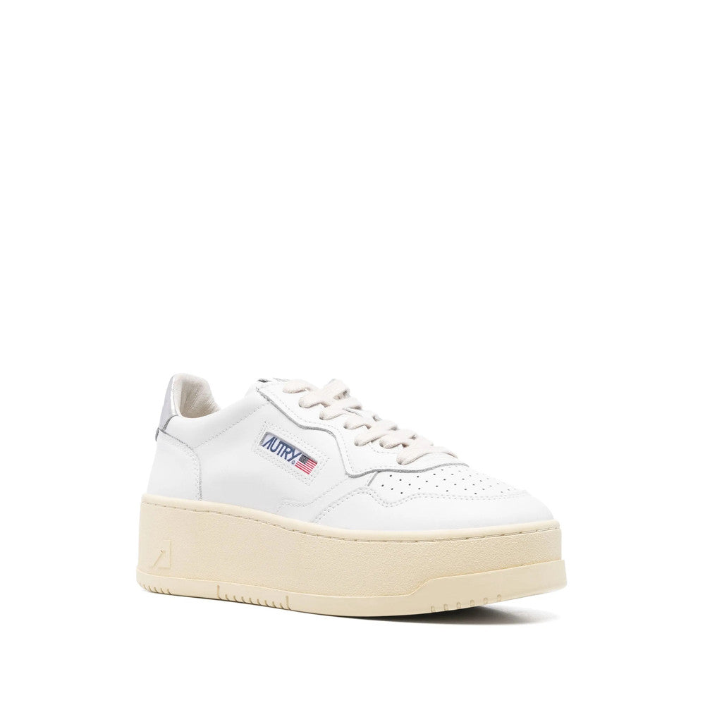 White Logo Medalist Sneakers 2