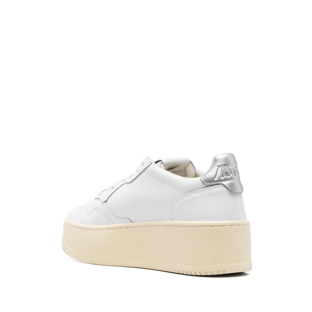 White Logo Medalist Sneakers 3