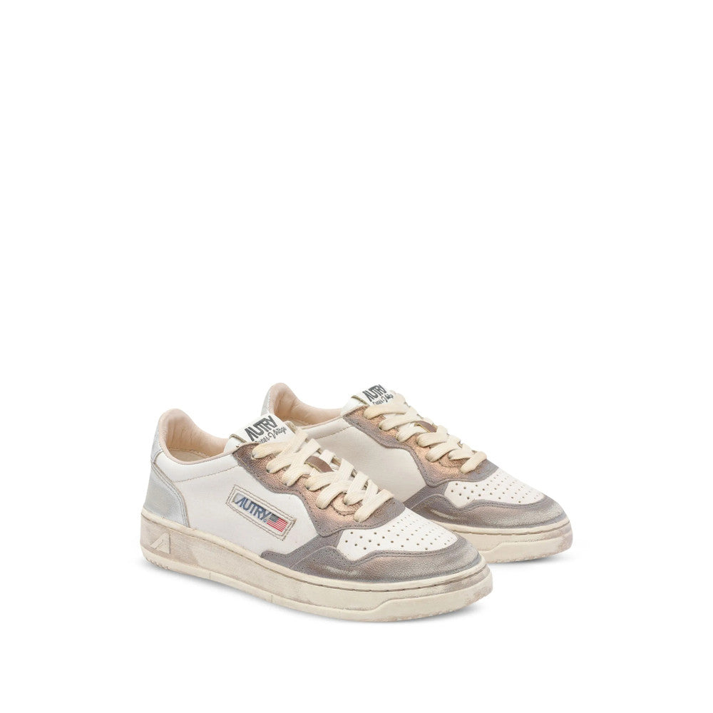 Grey Color Block Medalist Low Sneakers 2