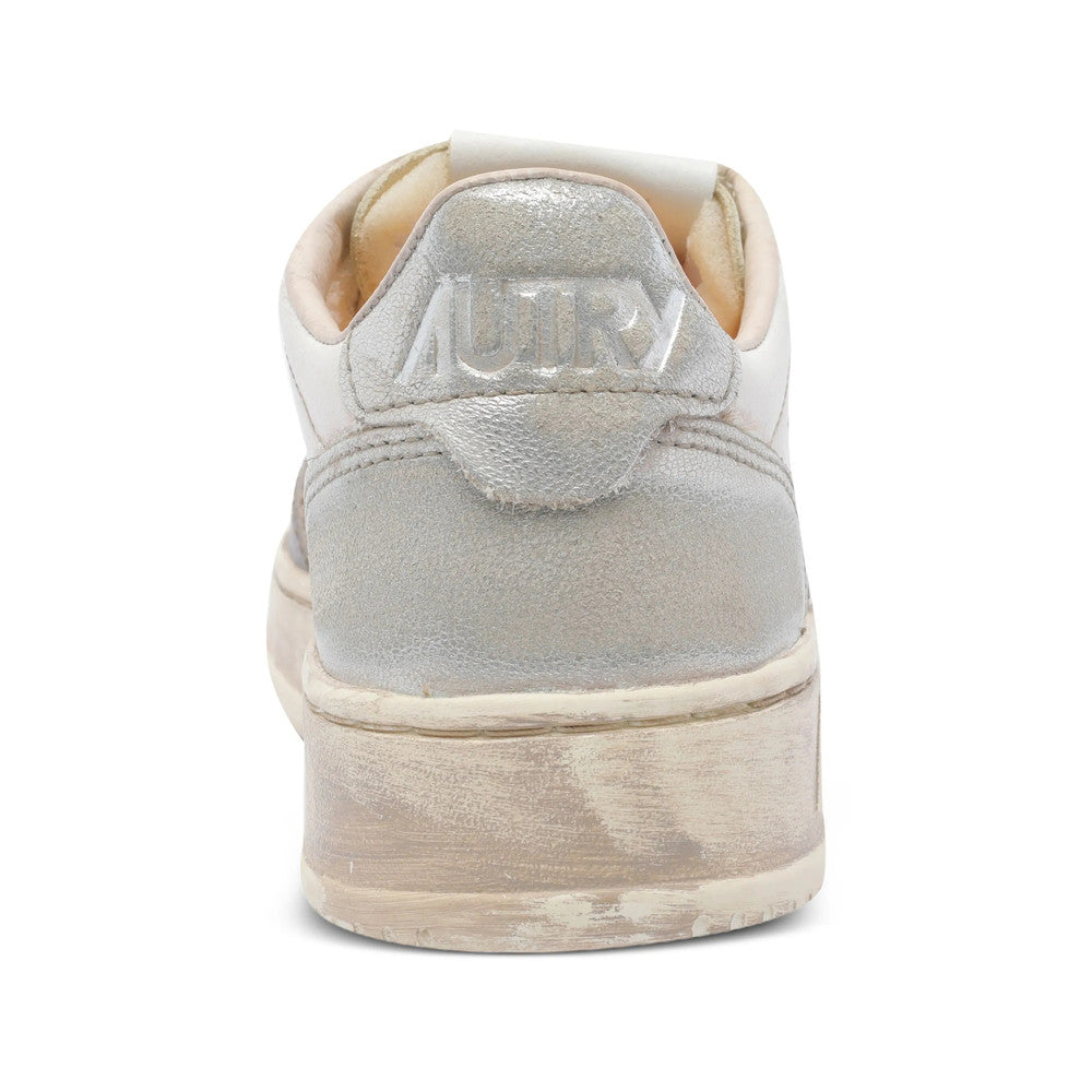Grey Color Block Medalist Low Sneakers 4