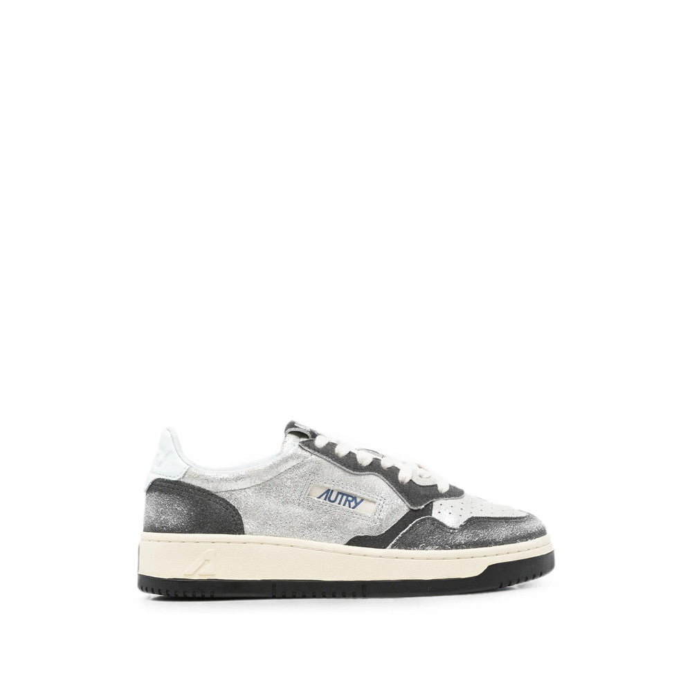 Silver Distressed Medalist Sneakers 1