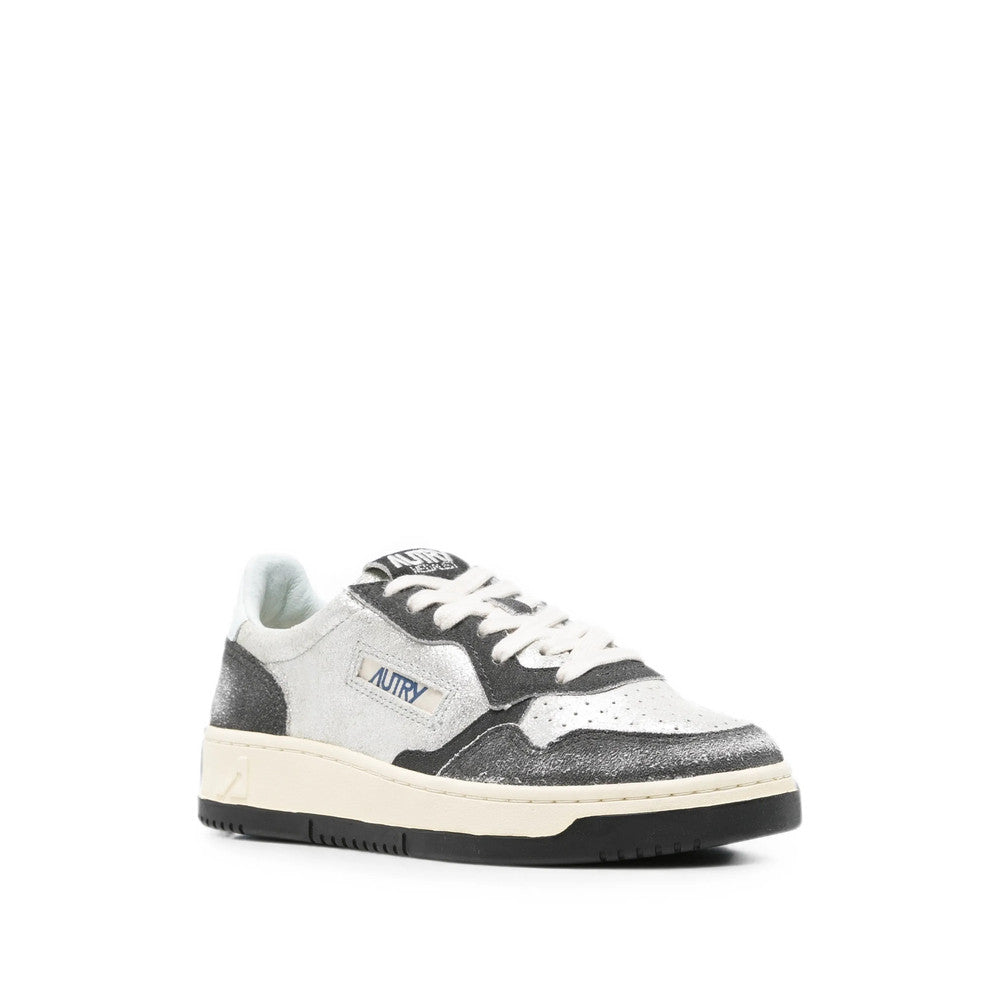 Silver Distressed Medalist Sneakers 2