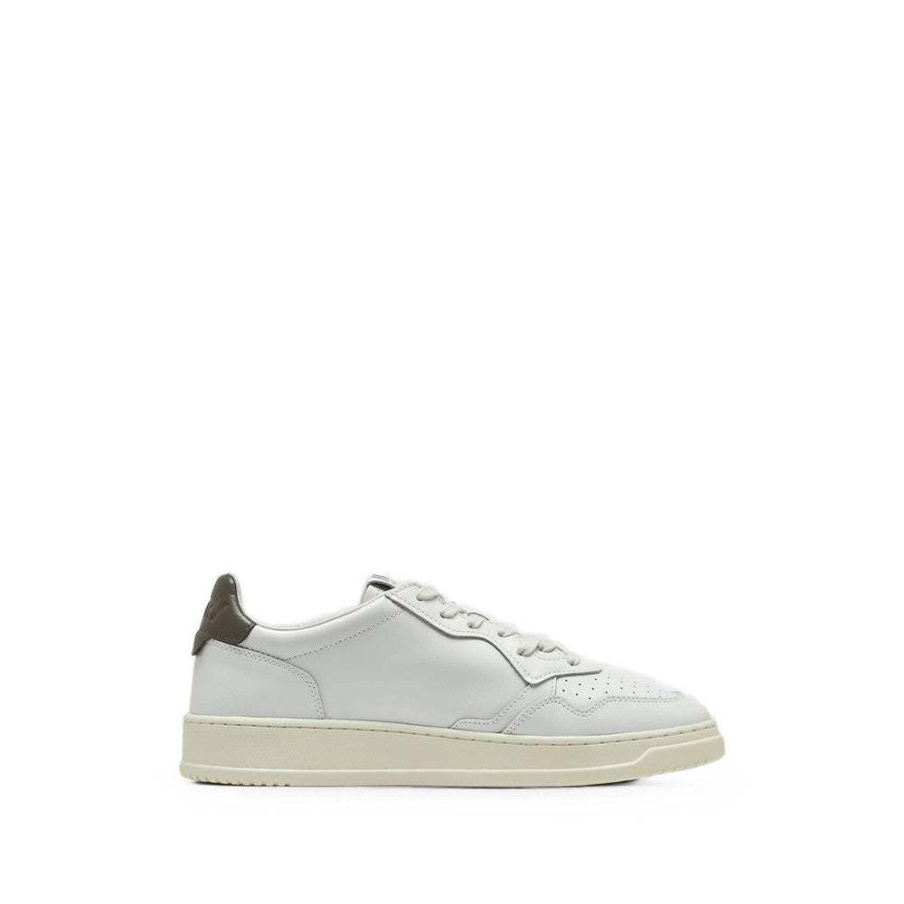 White Color Block Medalist Sneakers 1