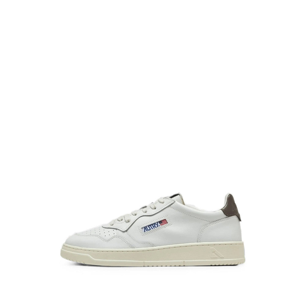 White Color Block Medalist Sneakers 2