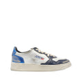 White Color Block Medalist Sneakers 1