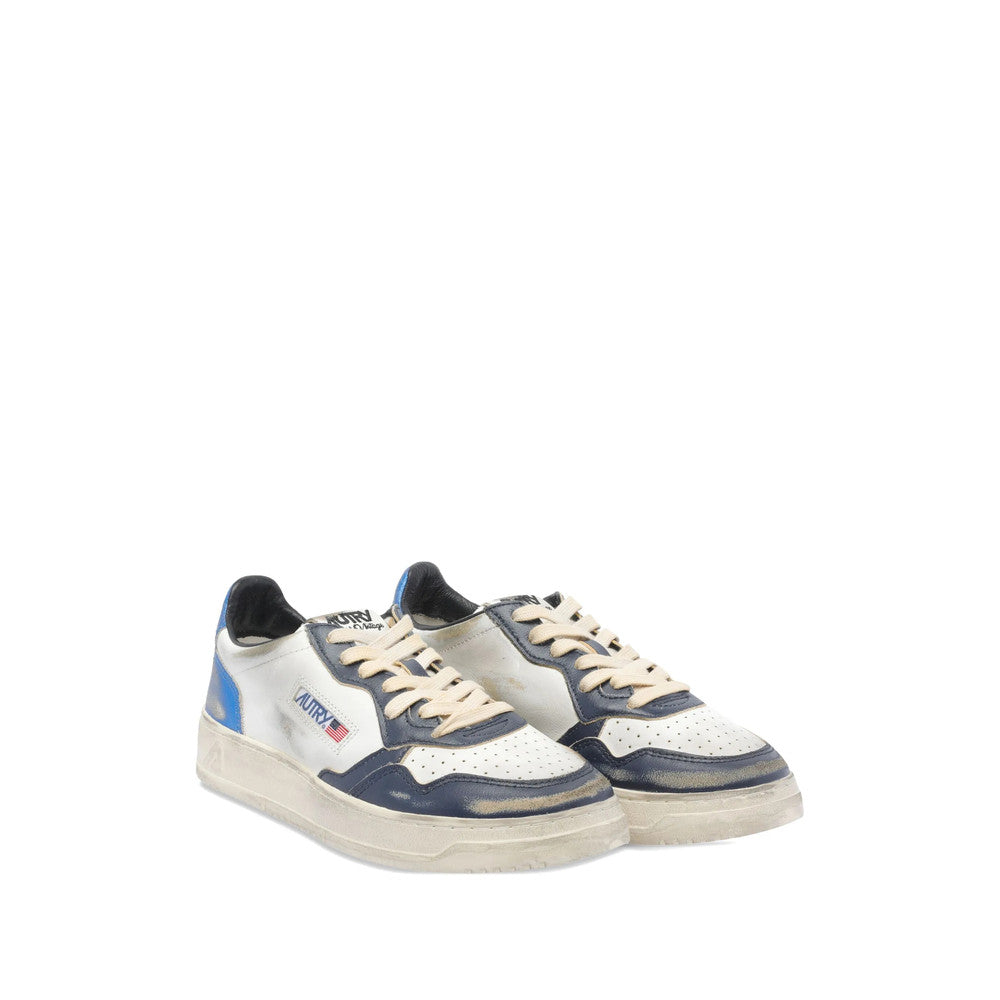 White Color Block Medalist Sneakers 2