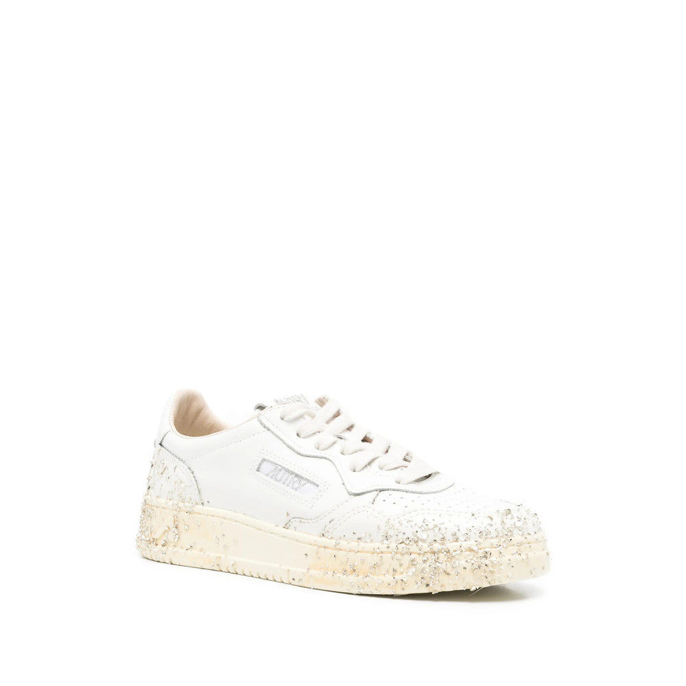 White Embellished Medalist Sneakers 2