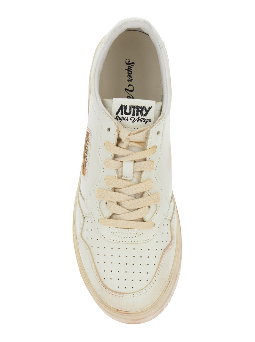 White Logo Medalist Sneakers 4