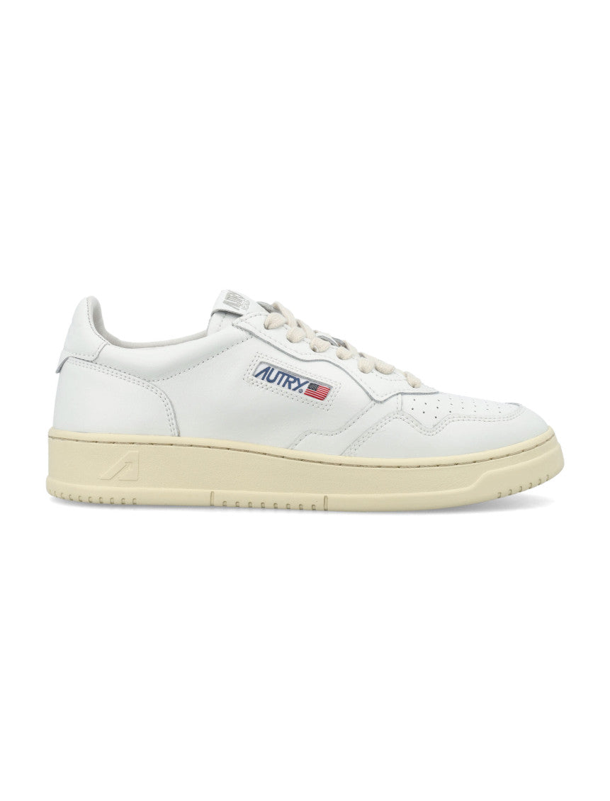 White Logo Medalist Low Sneakers 1