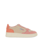 Beige Color Block Medalist Low Sneakers 1