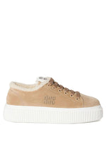Beige Logo Sneakers 1