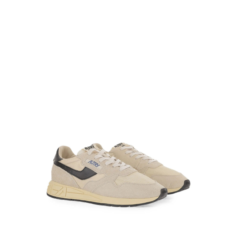 Beige Logo Retro Sneakers 2