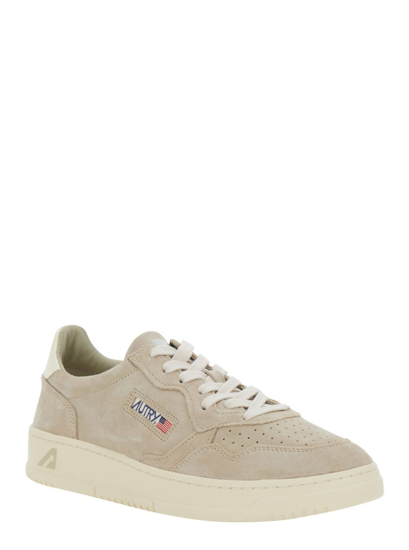 Beige Logo Medalist Sneakers 2
