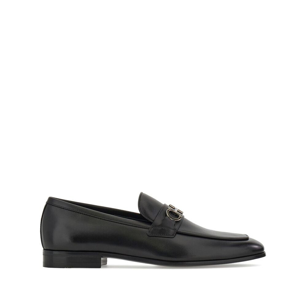 Black Slip On Gancio Loafers 1