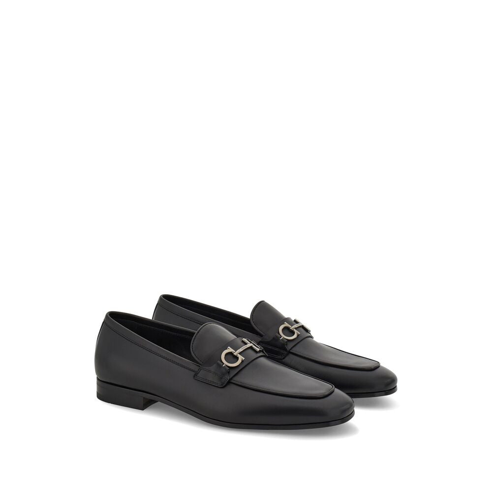 Black Slip On Gancio Loafers 2