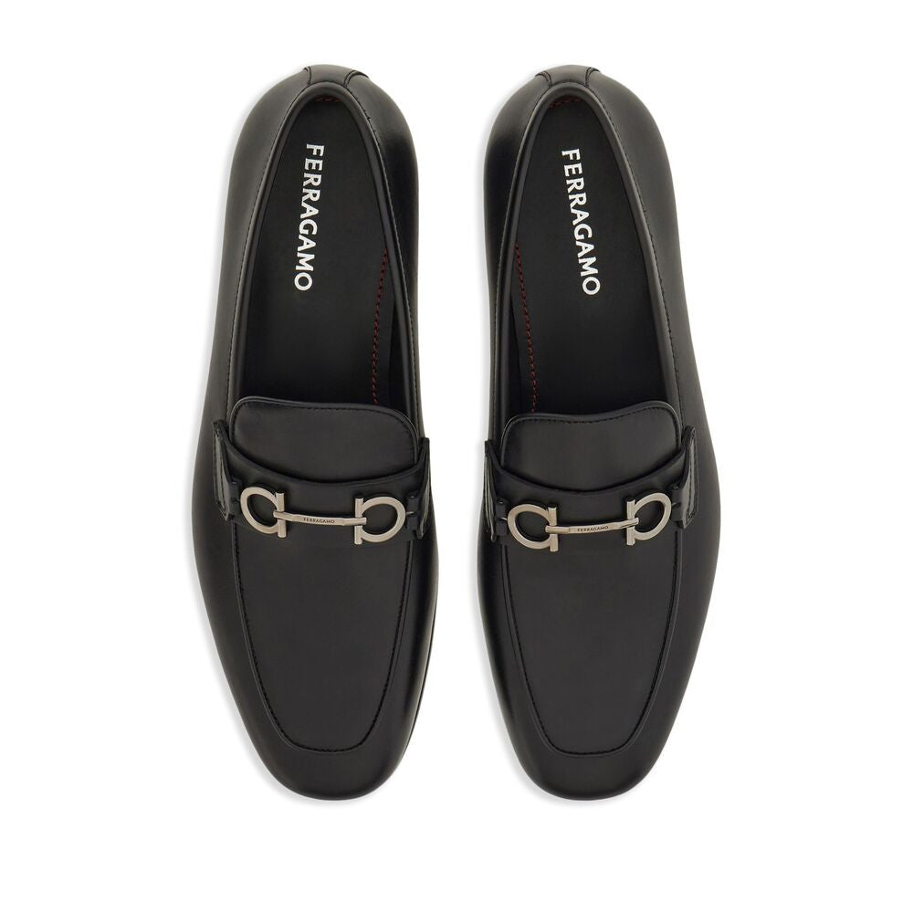 Black Slip On Gancio Loafers 3