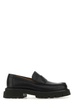 Black Leather Fergal Loafers 1