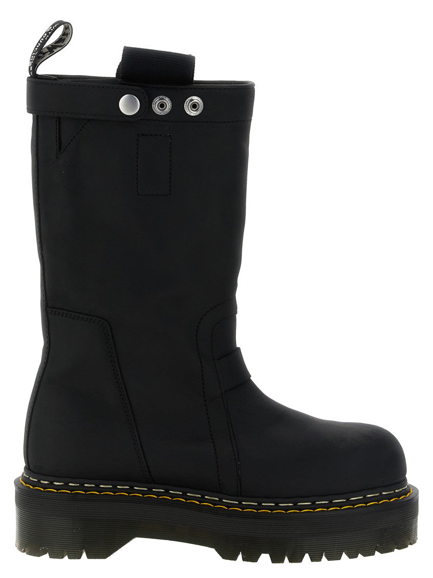 Black Leather Quad Boots 1