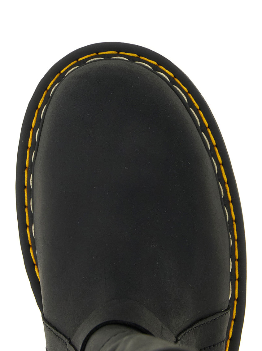 Black Leather Quad Boots 4