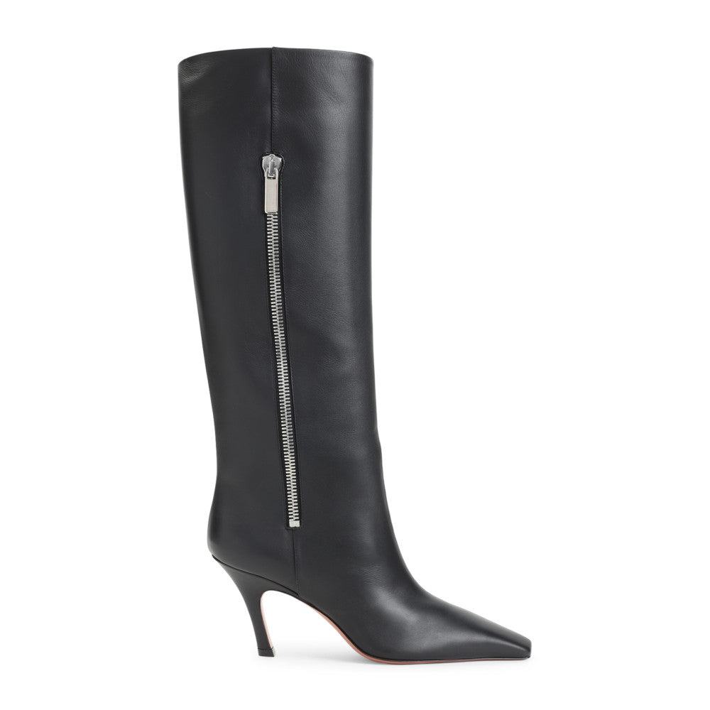 Black Mona-80 Leather Boots 1