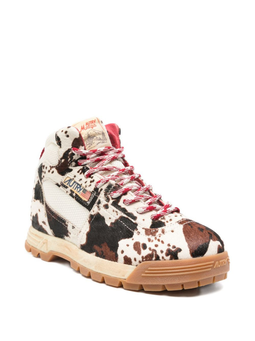 Brown Logo Printed Sneakers 2