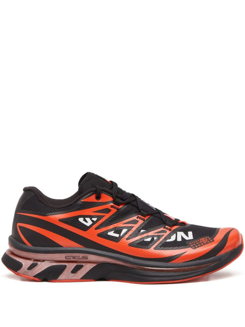 Black Red Lace-up Sneakers 1