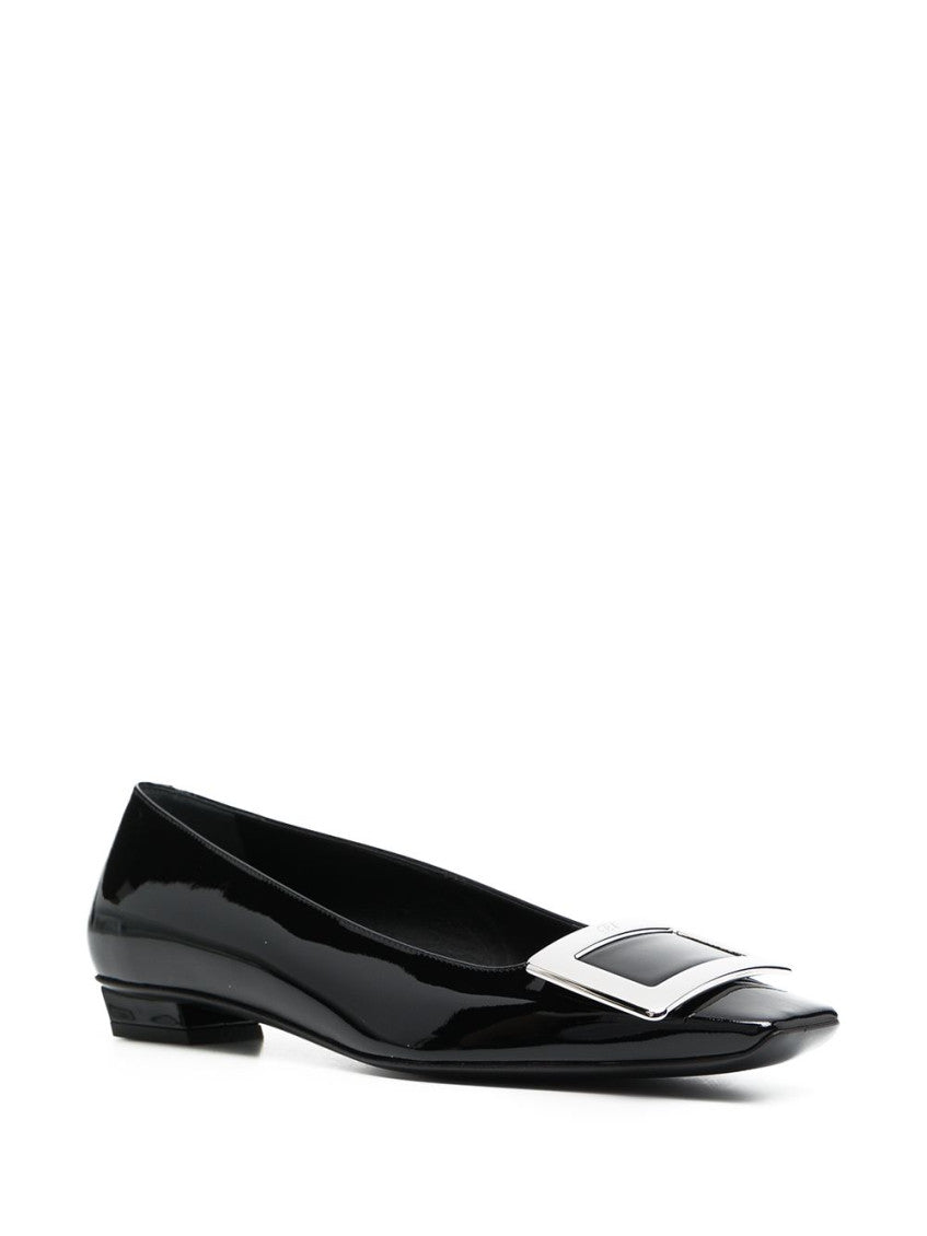 Black Leather Ballet Flats 4