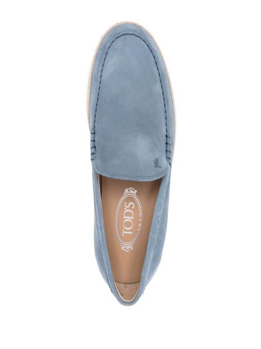 Sky Blue Slip-On Loafers 4