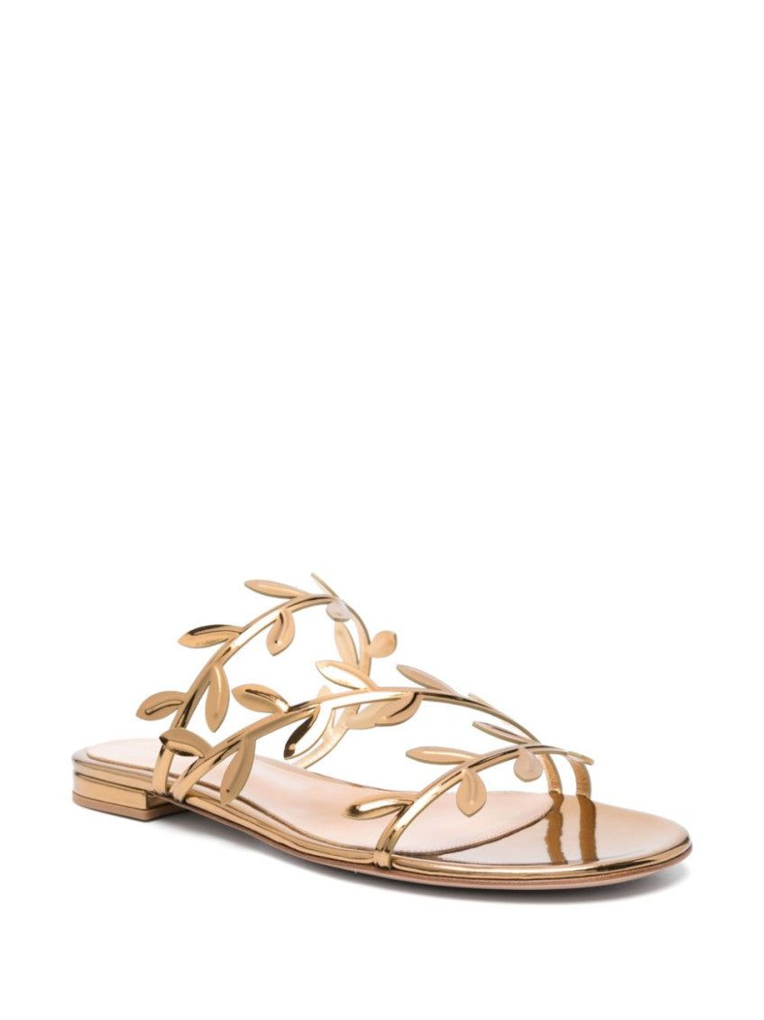 Golden Flavia Flat Sandals 2