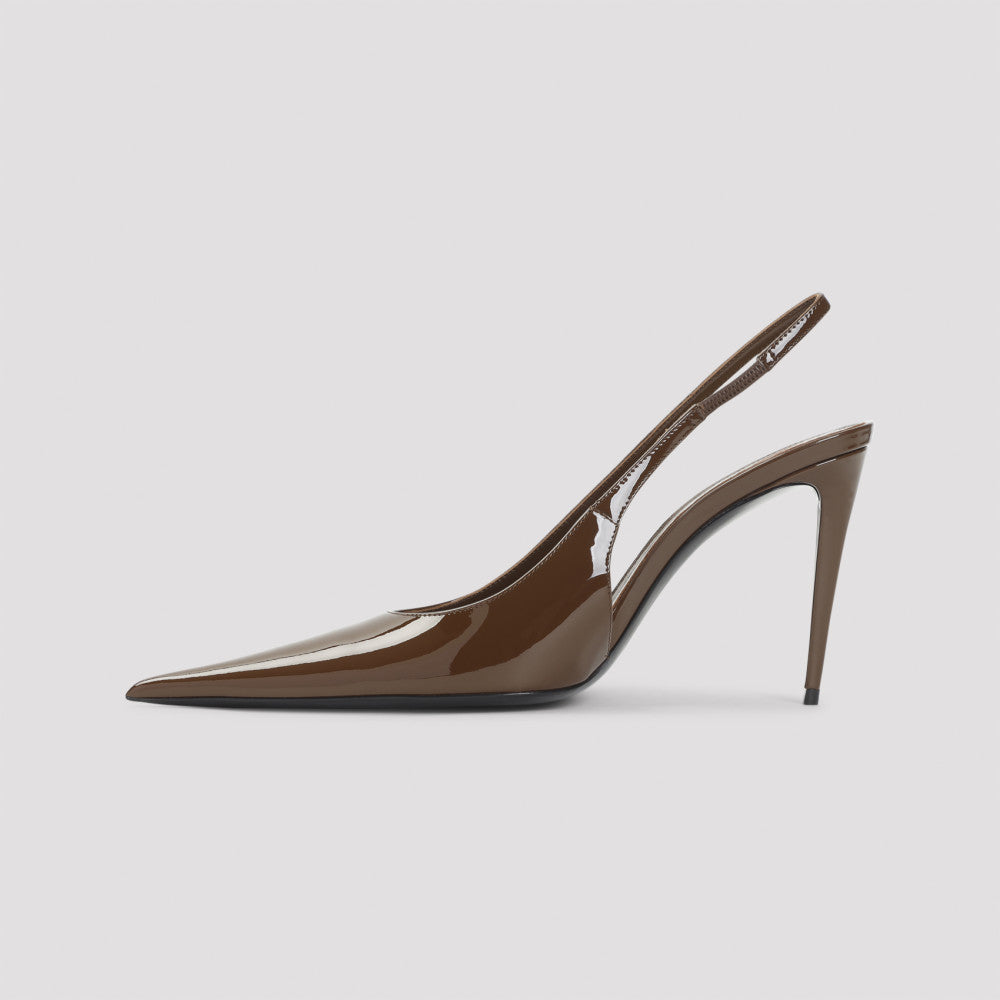Brown Slingback Pumps 4