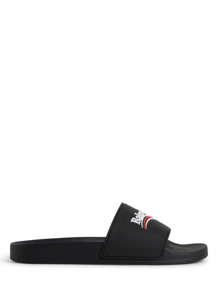 Black Logo Pool Slides 1