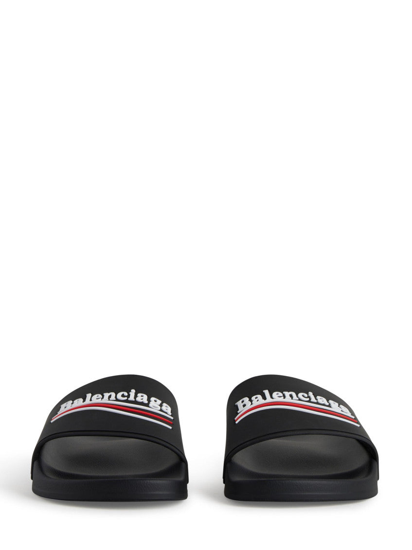 Black Logo Pool Slides 3