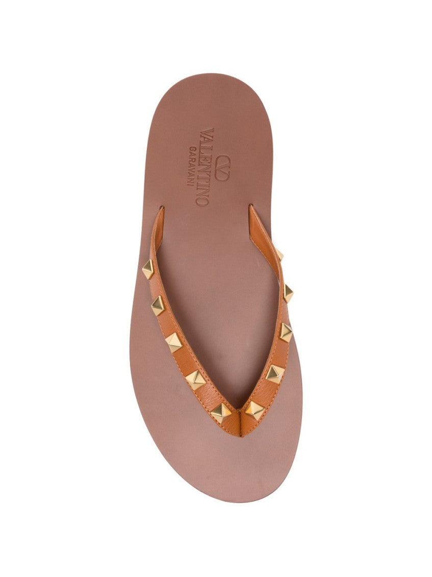 Brown Rockstud Sandals 2
