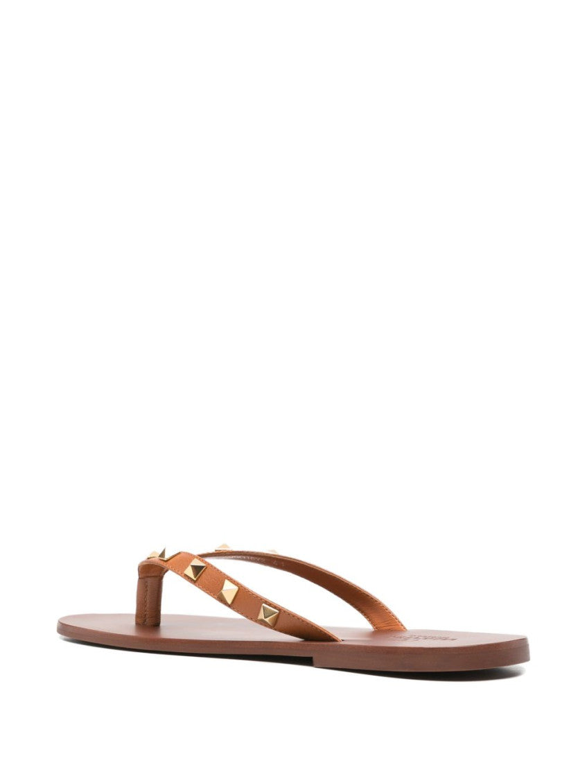 Brown Rockstud Sandals 3