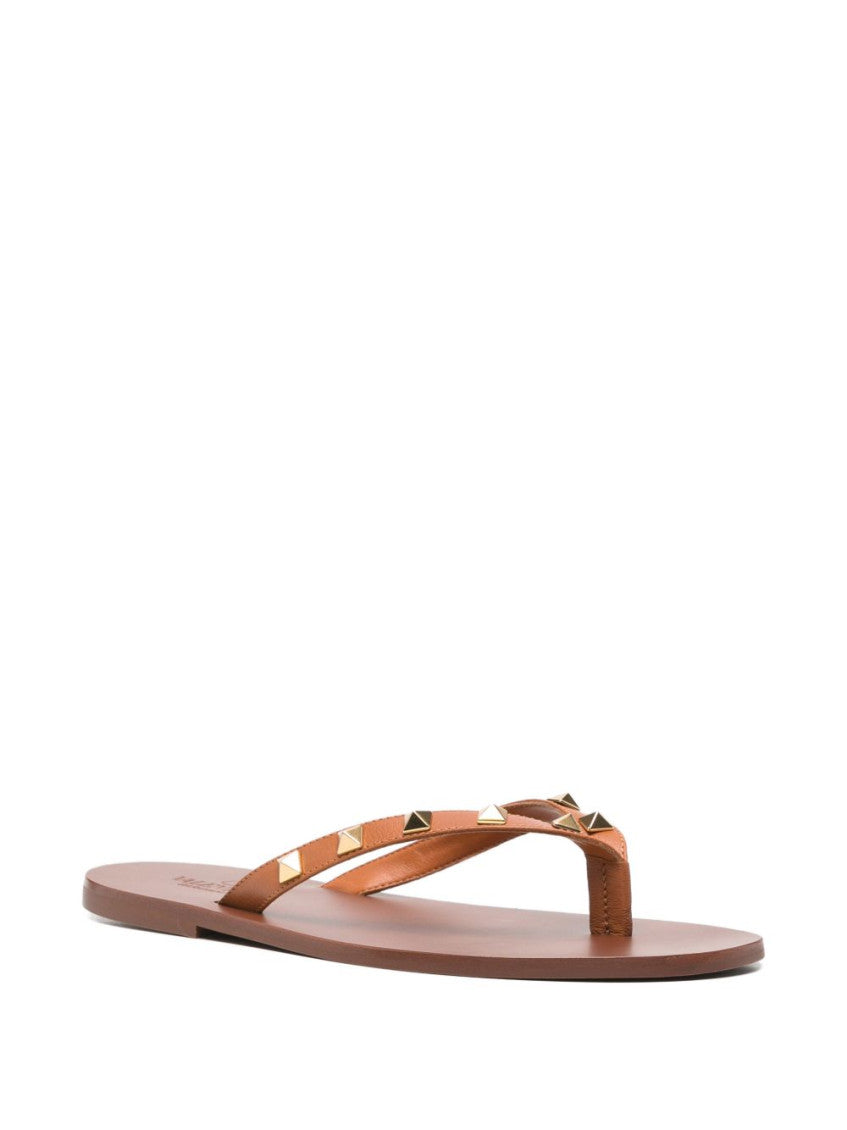 Brown Rockstud Sandals 4