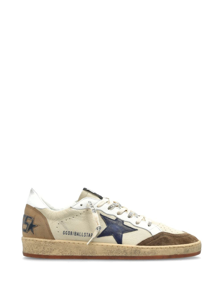 Beige Ball Star Leather Sneakers 1