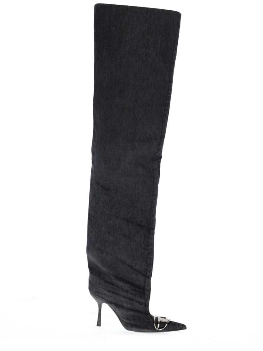 Black Cotton Boots 1